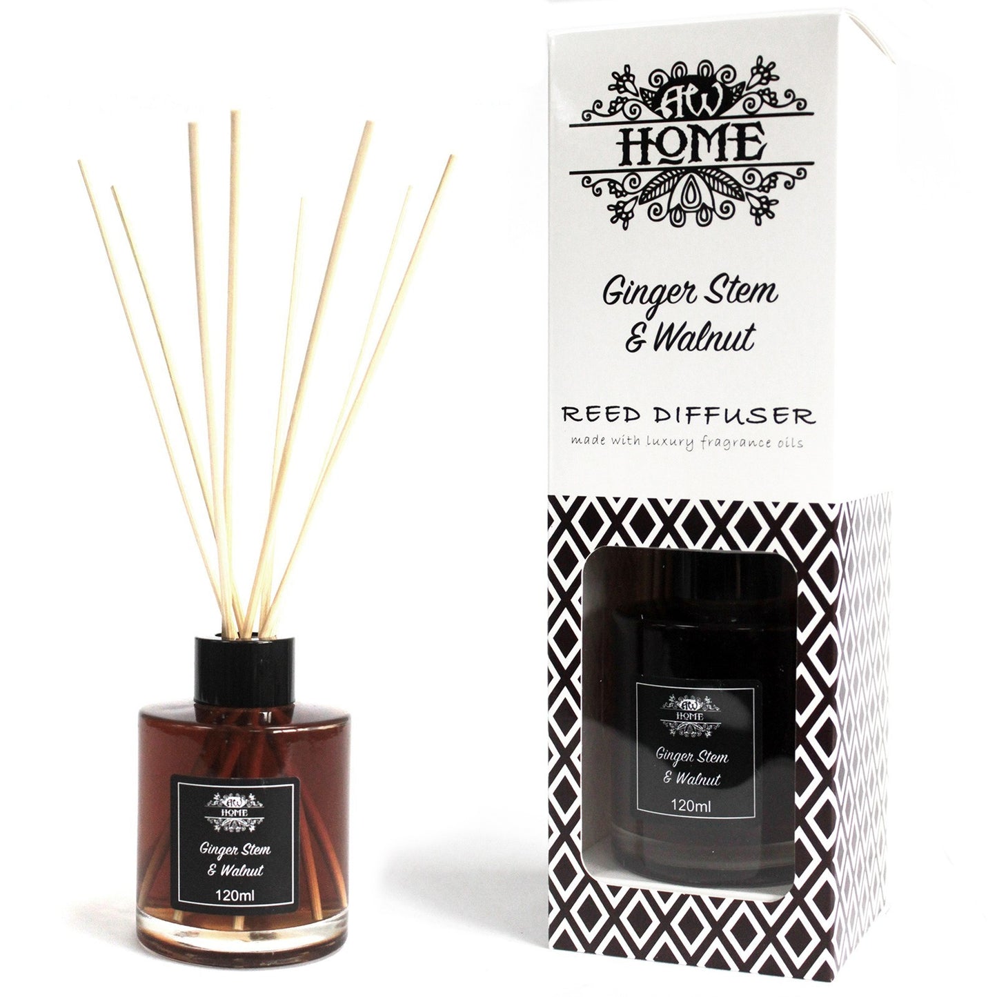 Reed Diffuser - Ginger Stem & Walnut - Zelyth - Home Fragrances & More