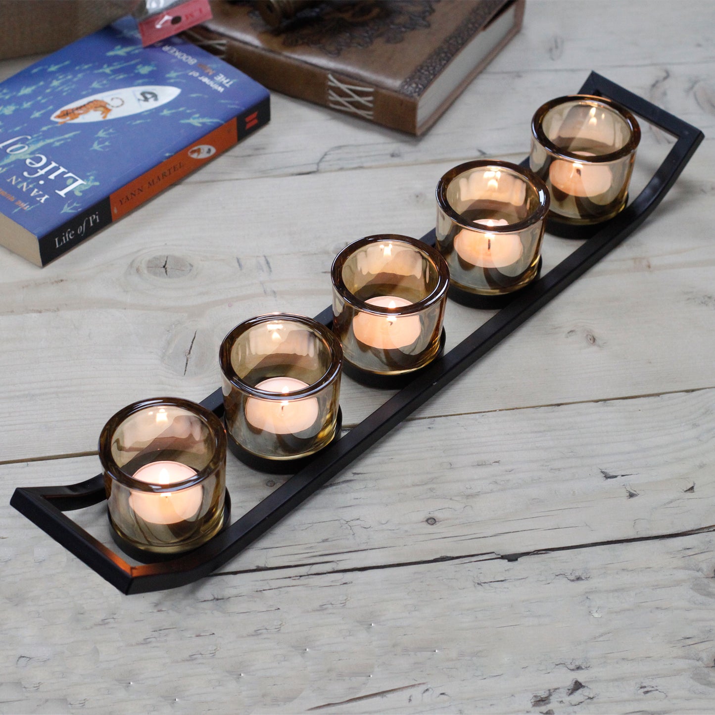 5 Cup Ledge  - Centerpiece Candle Holder - Zelyth - Online Shop