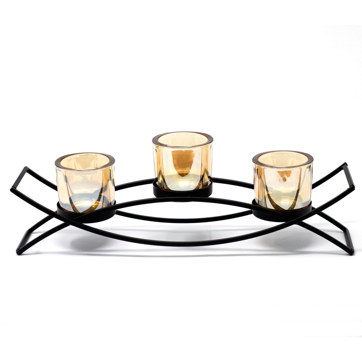 3 Cup Silhouette - Centerpiece Votive Candle Holder - Zelyth