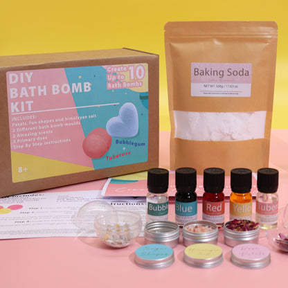 Bath Bomb Kit - Rose and Bubblegum - Zelyth - Great Gifts