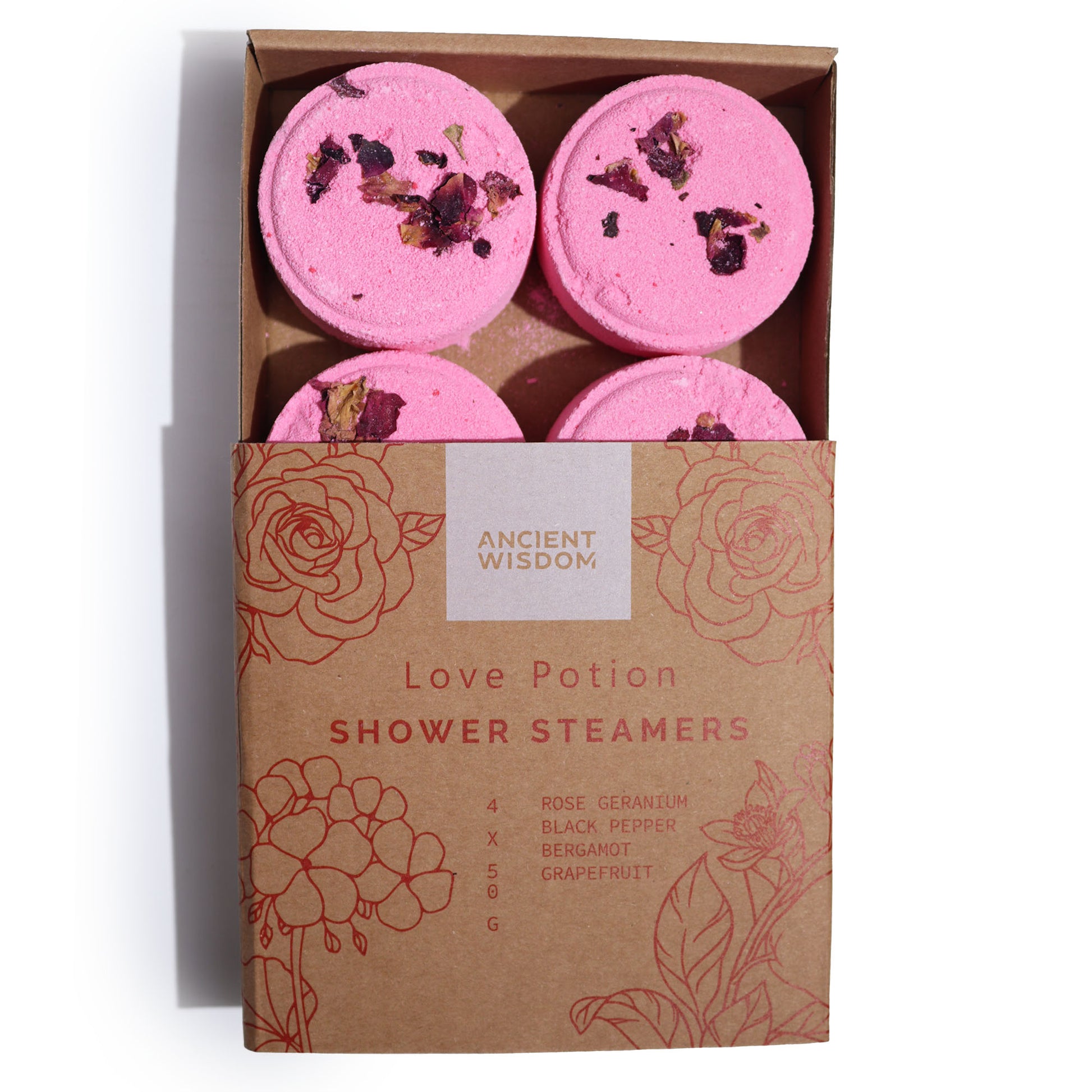 Zen Shower Steamers - Love Potion - Zelyth - Bathroom Theraphy Essential Fragrance Oils Aromatherapy