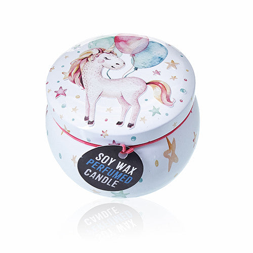 Art Tin Candle - Unicorns Soy Wax Candle - Zelyth - Elegant Scents