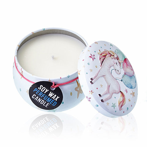 Art Tin Candle - Unicorns Soy Wax Candle - Zelyth - Elegant Scents