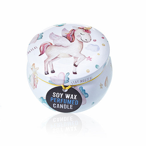 Art Tin Candle - Unicorns Soy Wax Candle - Zelyth - Elegant Scents