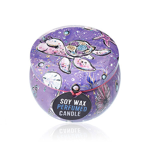 Art Tin Candle - Sea life Soy Wax Candle - Zelyth - Elegant Scents