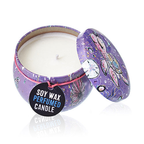 Art Tin Candle - Sea life Soy Wax Candle - Zelyth - Elegant Scents