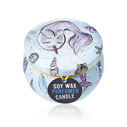 Art Tin Candle - Sea life Soy Wax Candle - Zelyth - Elegant Scents