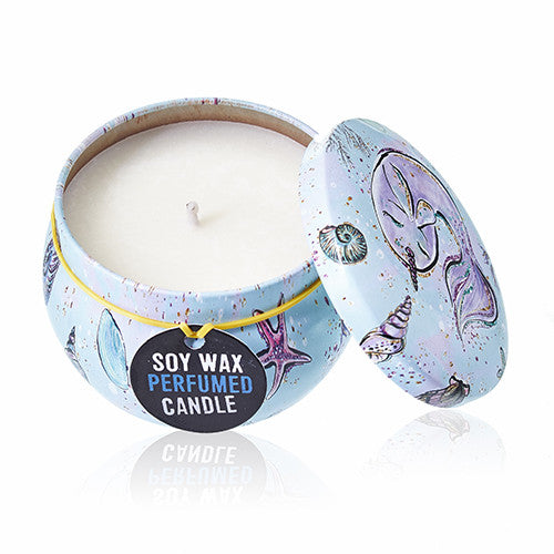 Art Tin Candle - Sea life Soy Wax Candle - Zelyth - Elegant Scents