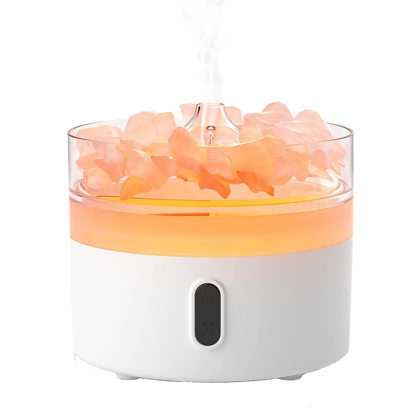 Zelyth Himalayan Salt Aroma Diffuser - Night Light - USB-C - Flame Effect (Salt Included): A beautifully designed diffuser that combines the therapeutic benefits of Himalayan salt with soothing aromas. Featuring a soft night light, USB-C compatibility, and a flame effect for a calming ambiance, this diffuser is perfect for creating a peaceful, relaxing environment in any room