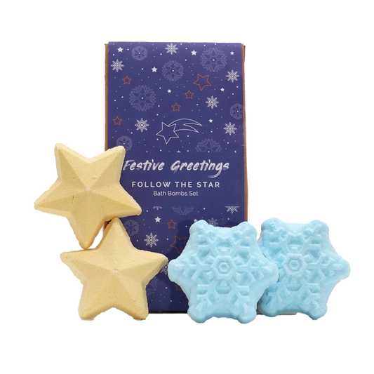 Zelyth Follow the Star Christmas Bath Bombs: Enchanting holiday bath bombs with soothing fragrances for a magical Christmas bath