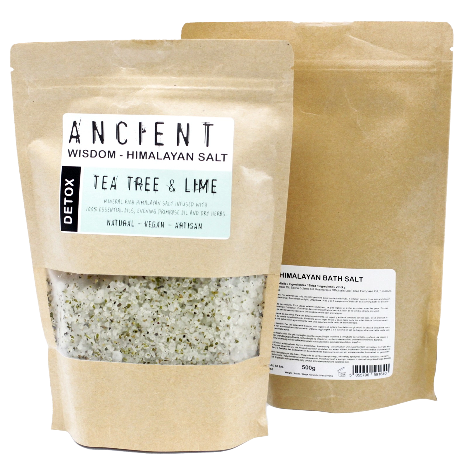 Zelyth Himalayan Bath Salt Blend 500g - Detox: Natural salts for skin detoxification, relaxation, and revitalization