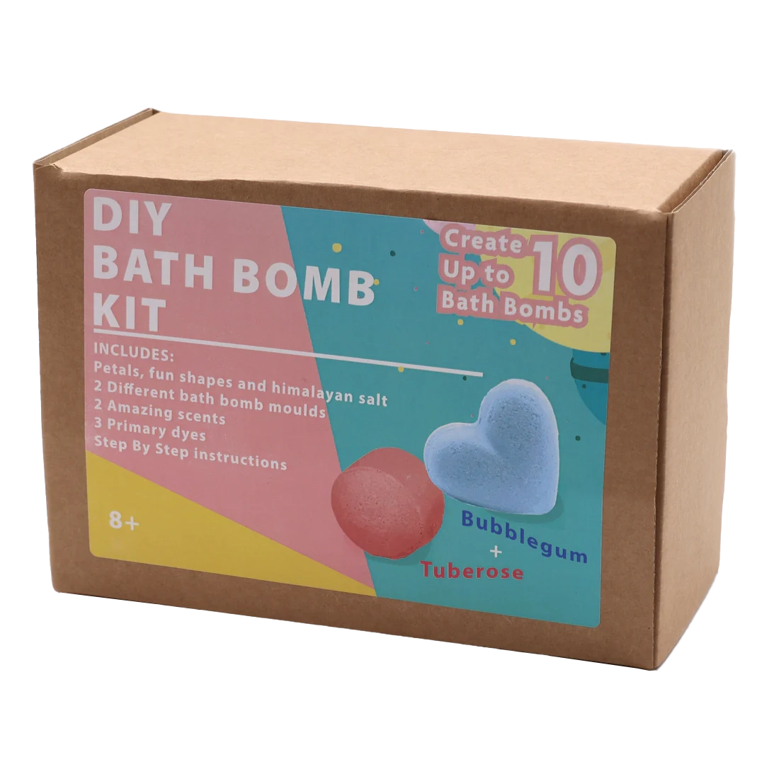 Zelyth Bath Bomb Kit - Rose and Bubblegum: A soothing bath kit with fragrant rose and bubblegum bath bombs for relaxation