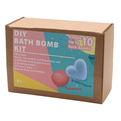 Zelyth Bath Bomb Kit - Rose and Bubblegum: A soothing bath kit with fragrant rose and bubblegum bath bombs for relaxation