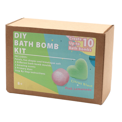 Zelyth Bath Bomb Kit - Pink Lemonade and Citrus Blast: A refreshing bath kit with invigorating scents for a rejuvenating experience