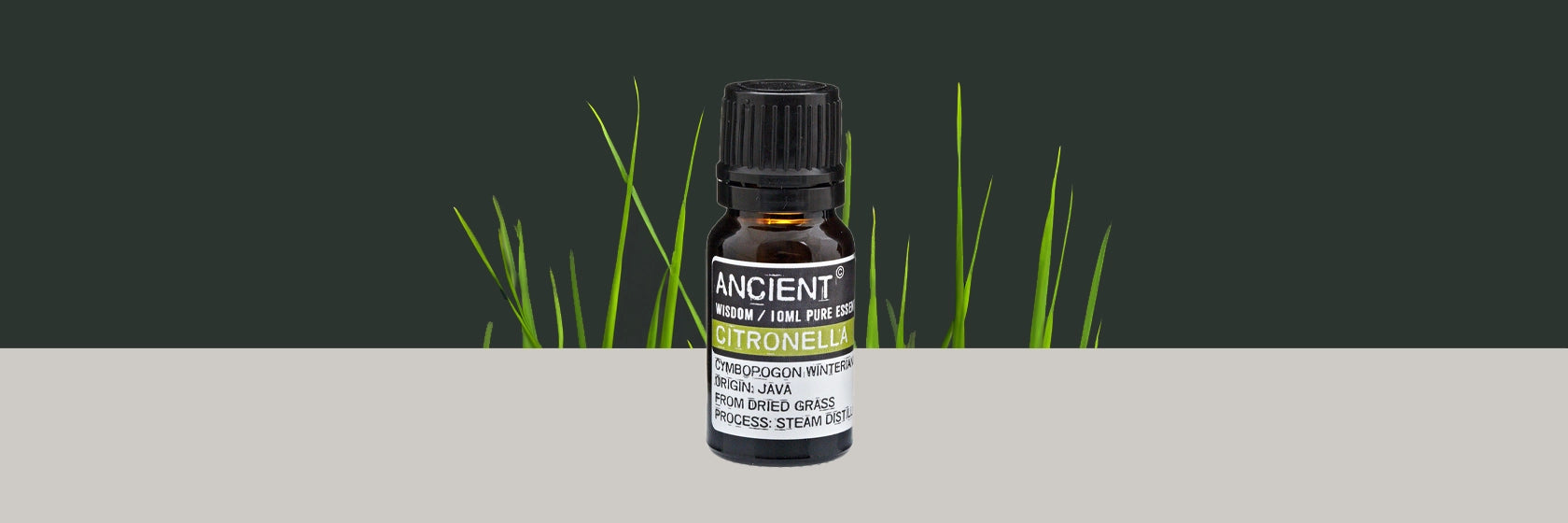 Zelyth Citronella Essential Oil – a fresh, citrusy aroma to invigorate rituals and support sustainable well-being.