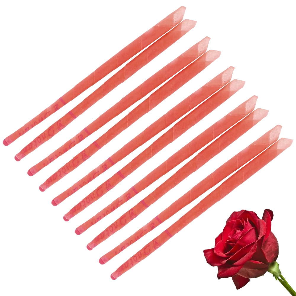 Zelyth Scented Ear Candles in Rose - Natural materials, elegant floral scent, perfect for relaxing rituals and serene well-being moments.