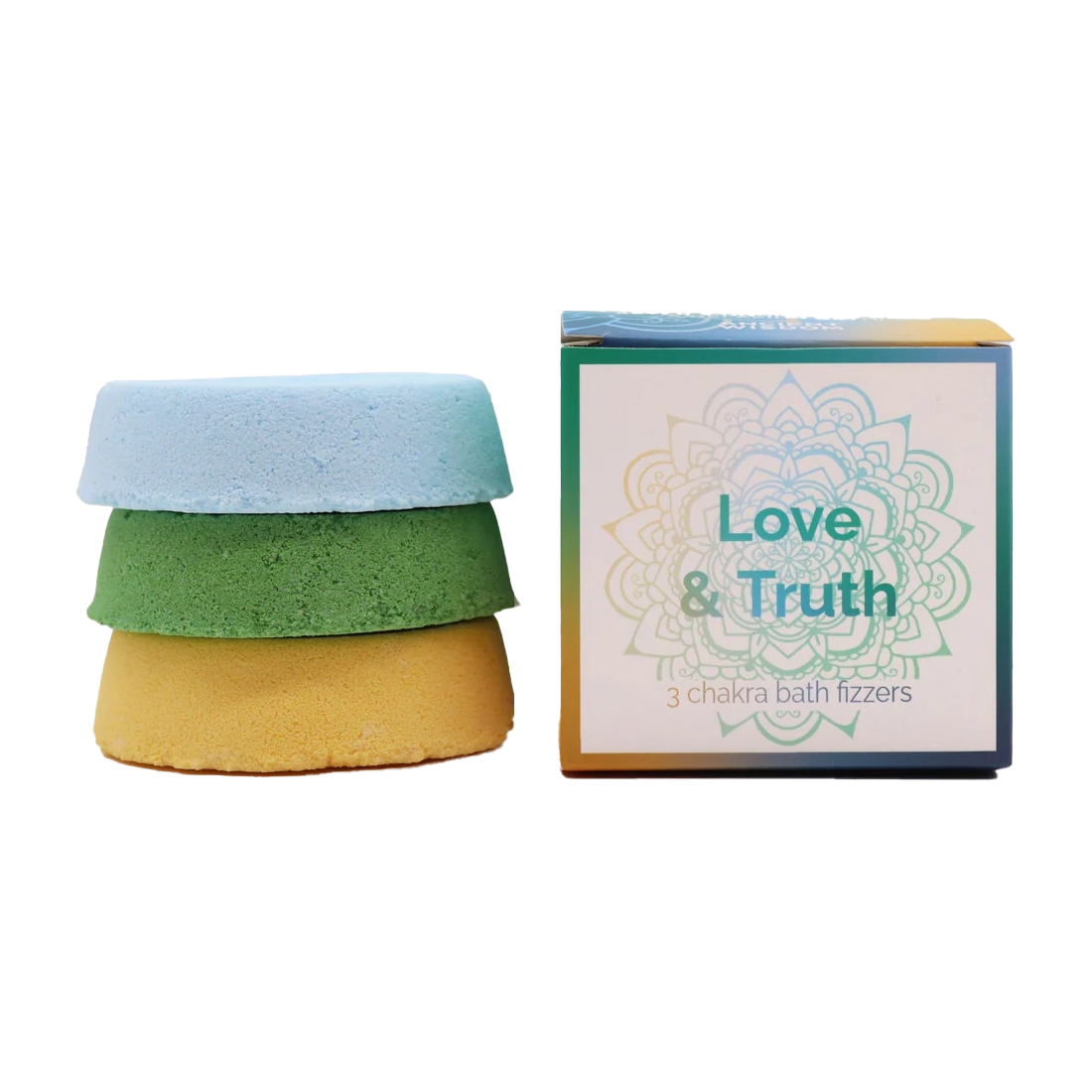 Zelyth Chakra Bath Fizz Set - Love & Truth: Uplifting bath fizzes that promote self-love, clarity, and emotional balance