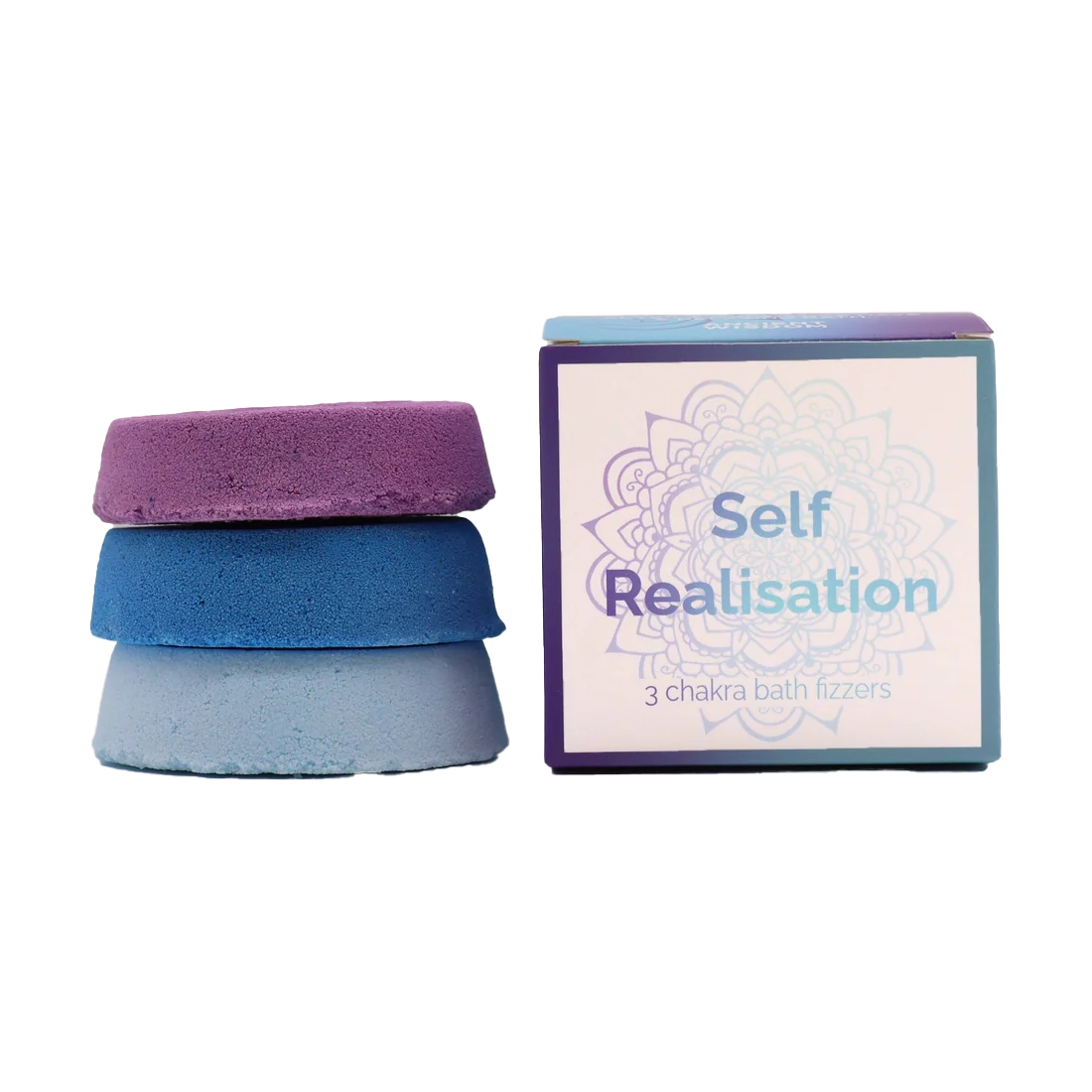 Zelyth Chakra Bath Fizz Set - Self Realisation: A set of vibrant bath fizzes designed to promote balance and relaxation