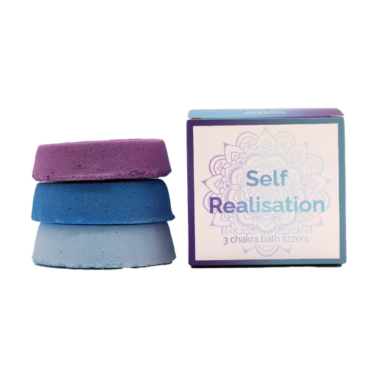 Zelyth Chakra Bath Fizz Set - Self Realisation: A set of vibrant bath fizzes designed to promote balance and relaxation