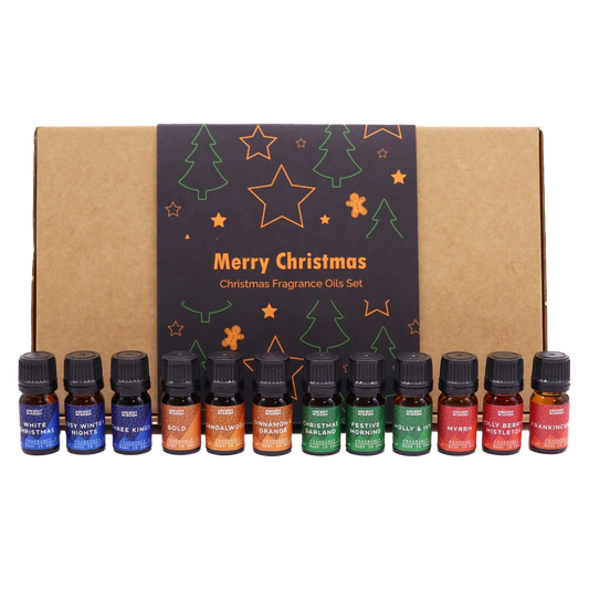 Zelyth's Festive Delights Fragrance Set features a blend of seasonal scents. From spicy cinnamon to sweet orange, this set elevates any holiday atmosphere. Crafted with 100% natural, vegan ingredients, each fragrance offers a luxurious, inviting aroma. Perfect for gifting or enhancing your own space, it’s a delightful way to celebrate the season.