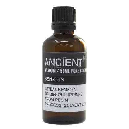 Zelyth Benzoin Essential Oil in a 50ml bottle – generous supply of warm, comforting essence for long-lasting tranquility