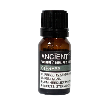 Zelyth Cypress Essential Oil in a 10ml bottle – compact and eco-friendly for revitalizing daily rituals