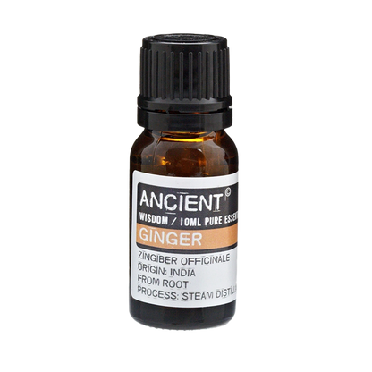 Zelyth Ginger Essential Oil in a 10ml bottle – compact and eco-friendly for invigorating daily rituals.