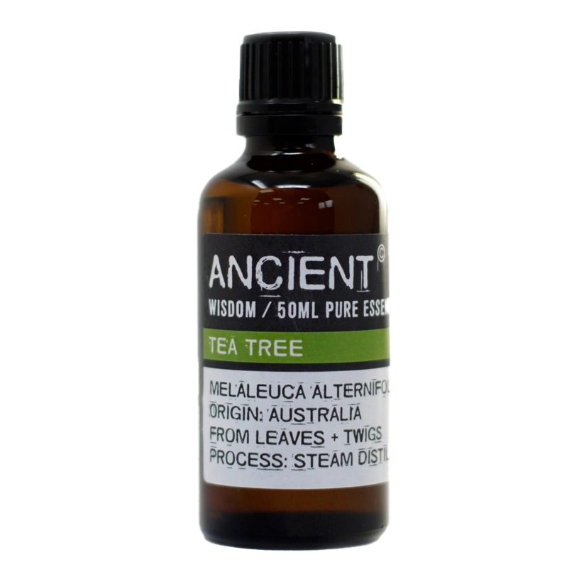 Zelyth Tea Tree Essential Oil in a 50ml bottle – a generous supply for long-lasting natural care and purifying rituals