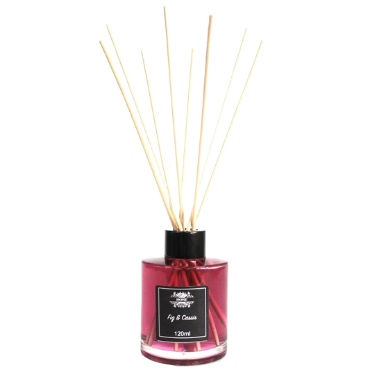 Zelyth Elegant Rituals Reed Diffuser, blending the rich aromas of fig and cassis to create a sophisticated, fruity fragrance that elevates your space with elegance and warmth.